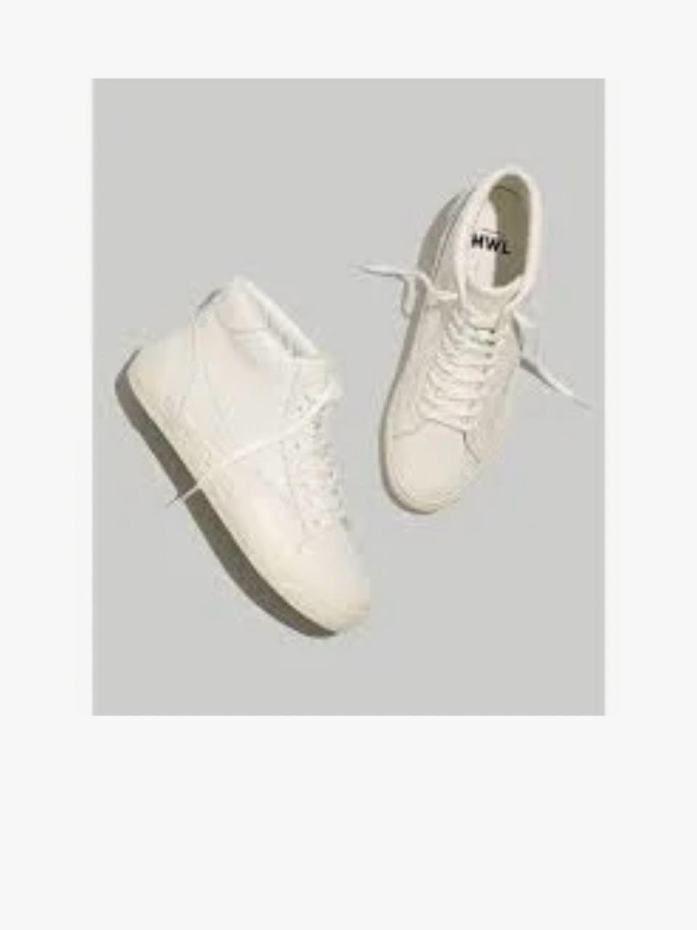 Madewell Women's Cream High-Top Sneakers